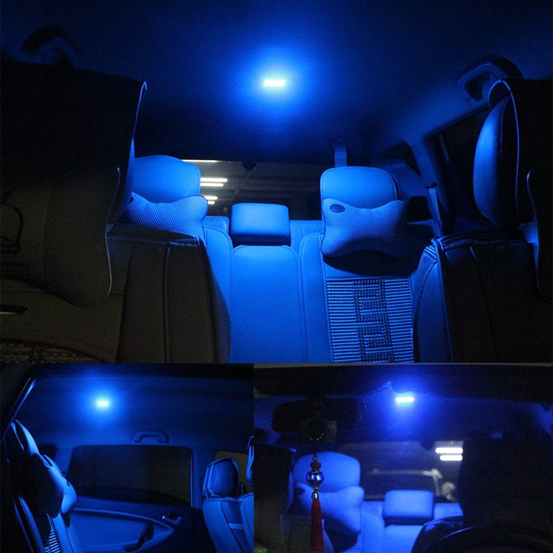YM EBright YM E-Bright 5-Pack Blue 5050 24SMD Led Panel Dome Light Lamp Auto Car Reading Interior Lamp DC 12V With T10 / BA9S / Festoon Adapters - Image 2